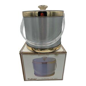 Culver Brushed Silver & Gold 3 Qt Ice Bucket  Keep Your Ice Cooler Than Your Ex